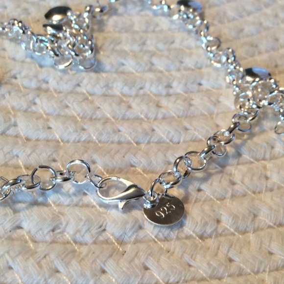 ** $15 NEW Doteffil 925 Sterling Silver Circle Discs Open link Chain 20 in - Picture 3 of 5